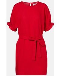 Velvet - Vivian Belted Linen Minidress - Lyst