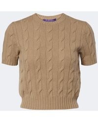Ralph Lauren - Cable-Knit Cashmere Sweater - Lyst