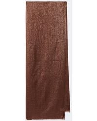 Brunello Cucinelli - Lurex Cashmere And Silk-Blend Scarf - Lyst