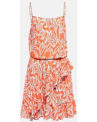 Heidi Klein - Printed Ruffled Minidress - Lyst