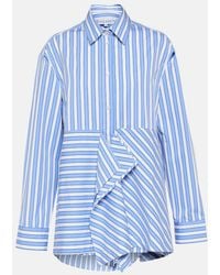 JW Anderson - Striped Peplum Cotton Shirt - Lyst