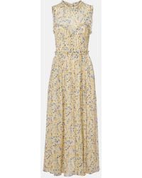 Ulla Johnson - Robe Longue Kasia En Soie A Fleurs - Lyst
