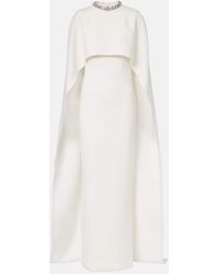 Roland Mouret - Verzierte Robe Aus Crepe Mit Kristallen - Lyst