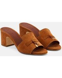Loro Piana - Mules Summer Charms En Daim - Lyst