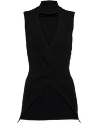 Wolford - Top in misto lana a coste - Lyst