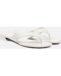 Christian Louboutin - Sweet Janetonga Leather Thong Sandals - Lyst
