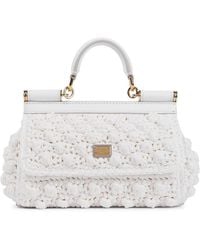 Dolce & Gabbana - Bridal Tote Bag Sicily Small Aus Haekelstrick - Lyst