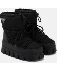 Prada - Winter Nylon Platform Boots - Lyst