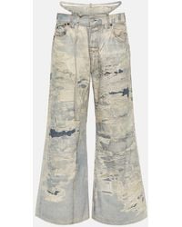 Acne Studios - Jeans anchos Repair de tiro medio - Lyst