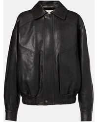 Saint Laurent - Bomberjacke Aus Leder - Lyst