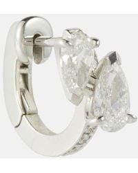 Repossi - Einzelner Ohrring Serti Sur Vide aus 18kt Weissgold mit Diamanten - Lyst