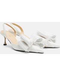 Mach & Mach - Le Cadeau Raffia Slingback Pumps - Lyst