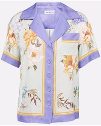Self-Portrait - Floral Twill Shirt - Lyst
