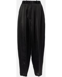 Co. - High-Rise Satin Crepe Wide-Leg Pants - Lyst