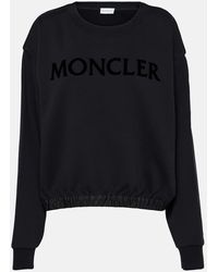 Moncler - Sudadera en jersey de algodon con logo - Lyst
