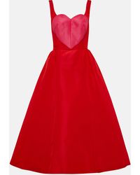 Carolina Herrera - Heart Silk Midi Dress - Lyst