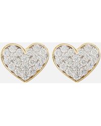 STONE AND STRAND - You're Making Me Blush 10kt Gold Earrings With Diamonds - Lyst