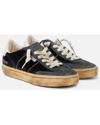 Golden Goose - Soul Star Suede-Trimmed Velvet Sneakers - Lyst