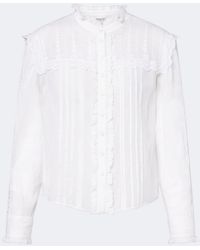 Isabel Marant - Lonzie Embroidered Cotton Voile Blouse - Lyst