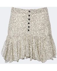 Isabel Marant - Daneen Polka-Dot Cotton Voile Miniskirt - Lyst
