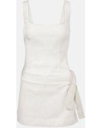 SIR. - Jessamine Tie Linen Minidress - Lyst