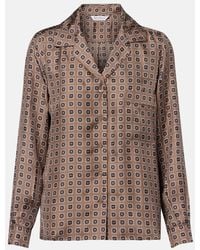 Max Mara - Disco Printed Silk Twill Shirt - Lyst