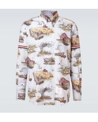 Thom Browne - Hemd Aus Baumwolle - Lyst