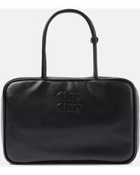 Miu Miu - Medium Leather Tote Bag - Lyst