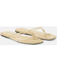 TOTEME - The Knot Suede Thong Sandals - Lyst