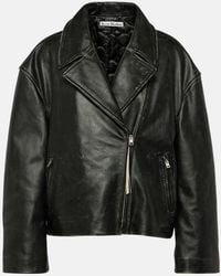 Acne Studios - Leather Jacket With A 'Vintage' Effect - Lyst