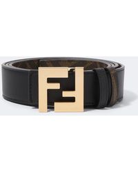 Fendi - Ff Zucca Reversible Leather Belt - Lyst