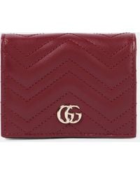 Gucci - GG Marmont Leather Card Case - Lyst