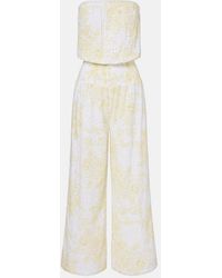 Melissa Odabash - Naomi Broderie Anglaise Cotton Jumpsuit - Lyst