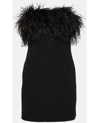Rebecca Vallance - After Hours Feather-trimmed Minidress - Lyst