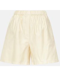 Max Mara - Piadena High-Rise Cotton Shorts - Lyst