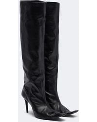 KHAITE - Marlene Leather Knee-High Boots - Lyst