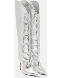 Alexandre Vauthier - Metallic Leather Over-The-Knee Boots - Lyst