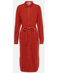 Max Mara - Leisure Bormida Linen-Blend Midi Dress - Lyst