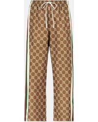Gucci - Webbing-trimmed Printed Tech-jersey Track Pants - Lyst