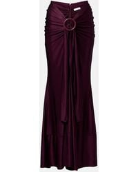 Rabanne - Gathered Satin Maxi Skirt - Lyst