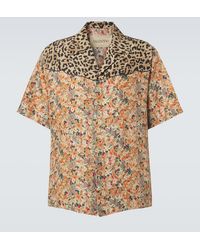 Valentino - Printed Silk Bowling Shirt - Lyst
