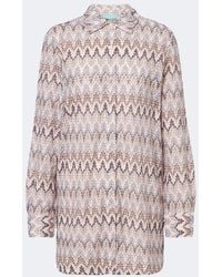 Melissa Odabash - Daria Chevron Knitted Shirt - Lyst
