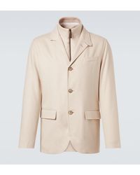 Herno - Blazer De Seda Y Cachemir A Capas - Lyst