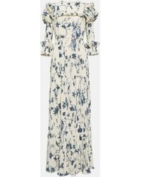 Erdem - Floral-print Pleated Maxi Dress - Lyst