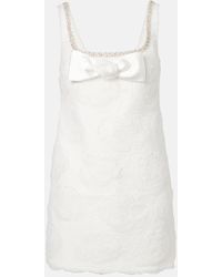 Self-Portrait - Embellished Floral Tulle Minidress - Lyst