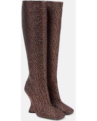 Dries Van Noten - 105 Glitter Wedge Knee-High Boots - Lyst