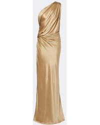 The Sei - One-Shoulder Draped Silk Satin Gown - Lyst