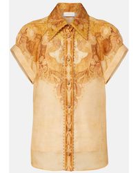 Zimmermann - Como Paisley Linen And Silk Shirt - Lyst