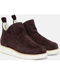 Gabriela Hearst - Harry Shearling-lined Suede Ankle Boots - Lyst