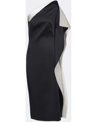 Rohe - Vestido De Coctel Asimetrico De Saten Drapeado - Lyst